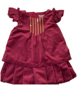 Tahari Girls A-Line Dress Red Pleats Cap Sleeve Knee Length Sequin Lined... - $13.85