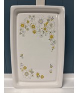 Vtg Corning Ware Floral Bouquet White Bake Broil Tray Retired MCM P-35-B... - €34,71 EUR