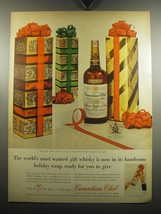 1957 Canadian Club Whisky Ad - The world&#39;s most wanted gift whisky - £14.78 GBP