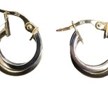 Pair Women&#39;s Earrings 10kt Yellow and White Gold 381244 - $69.00