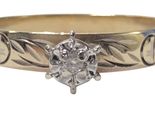 Women's Solitaire ring 10kt Yellow and White Gold 495717 - $239.00