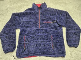 VTG 1996 Patagonia Reversible Glissade L Pullover Deep Pile Aztec 29361 ... - £210.78 GBP