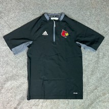 Louisville Cardinals Men Shirt Extra Small Black Adidas 1/4 Zip Pullover NCAA 1 - $24.98