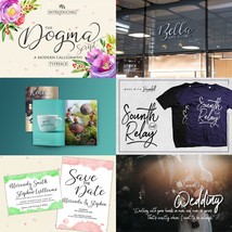 Script Fonts 200+ Bundle Handwritting, Wedding, Crafting, Font Instant D... - $5.99