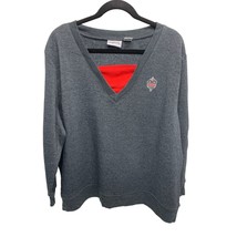 New Bon Worth Womens Size XLP Long Sleeve Pullover Gray Sweatshirt red E... - $18.80