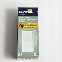 Leviton decora 15A-120/277V Antimicrobial Treated Rocker Switch, White 5... - $2.95