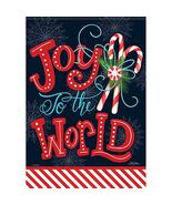 Carson - Peppermint -Joy To The World - Garden Flag - 12.5 X 18 Inches B... - $17.99