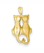 14K Yellow Gold Cats Pendant - €201,63 EUR