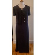 Vintage Dress &amp; Jacket Black White Polka Dot Ronni Nicole Sleeveless 8 W... - £31.15 GBP
