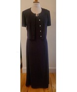 Vintage Dress &amp; Jacket Black White Polka Dot Ronni Nicole Sleeveless 8 W... - $39.99