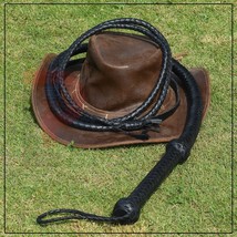 Cow Hide Leather BULL WHIP 04 to 08 Feet Long 12 Plaits Black Indiana Jones Whip - £18.72 GBP+