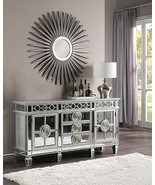 Varian 68&quot; Server, Mirrored &amp; Antique Platinum Finish - $2,224.37 CAD