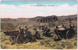 Postcard WWII U S Marines With Pack Howitzers - £5.44 GBP