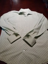 Banana Republic Men’s Sz LG Button 16-16 1/2 Dress Shirt Long Sleeve Green - £7.11 GBP