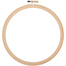 Frank A. Edmunds Wood Embroidery Hoop W/Round Edges 7&quot;-Natural - £17.63 GBP