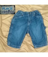  The Children&#39;s Place boy&#39;s Lined Denim Carpenter Style Jeans Sz 3-6 Mos.  - £2.75 GBP