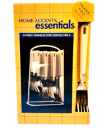 24-PIECE STAINLESS STEEL SILVERWARE SET FOR 6 HOME ACCENTS ESSENTIALS - $30.15 CAD