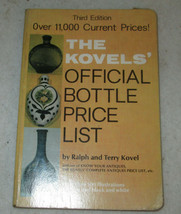 THE KOVELS&#39; OFFICIAL BOTTLE PRICE LIST by Ralph &amp; Terry Kovel 1975 Third... - $13.47