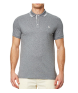 New Polo Ralph Lauren Men&#39;s Custom-Fit Mesh Polo Shirt Vesper Grey Medium - $79.19