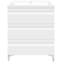 30 W Freestanding Modern White Vanity LV8B-30W with Square Sink Top - £697.49 GBP