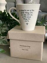 East of India porcelain mug - A friend is one of the nicest things you c... - $638.92 MXN