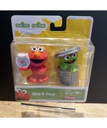 Sesame Street Elmo &amp; Oscar The Grouch Playskool Pvc Figure Toys Or Cake ... - £19.77 GBP