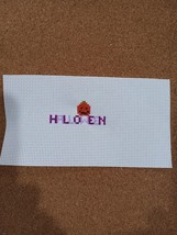 Completed Halloween Pumpkin Finished Cross Stitch DIY Crafting - $5.75