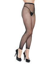 Footless Fishnet w/Rhinestone Pantyhose Black O/S - £22.07 GBP