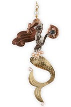 Pearl Mermaid Fantasy Ocean Ornament Metal Fair Trade Pilgrim Imports New - $23.71