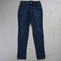 Maurices 6 High Rise Skinny Light Wash Distressed Stretch Denim Womens Jeans - £11.08 GBP