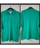 Brooks Brothers Polo Size L Mens Green Short Sleeve Collard Neck Top - £18.62 GBP