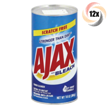 12x Cans Ajax With Bleach Scratch Free Powder Cleansers | 14oz | Fast Shipping! - £23.33 GBP