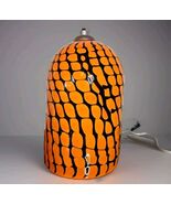 Art Glass Pendant Lamp Hand Blown Orange Murrina Hanging Light Fixture V... - $1,219.18