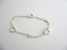Tiffany &amp; Co Heart Bracelet Link Toggle Bangle Chain Gift Love T and Co Classic - £237.50 GBP