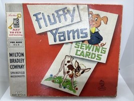 Rare Vintage Fluffy Yarns Sewing Cards Set; Milton Bradley, 1955 Animal ... - £12.41 GBP
