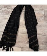 Handmade black and gold dress scarf - $33.85 CAD