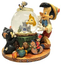Disney Snowglobe Pinocchio toyland fishbowl musical snow globe 384972 - $149.00