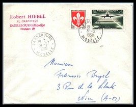 1959 FRANCE Cover - Sarrebourg to Nice, France FL1 - £1.55 GBP