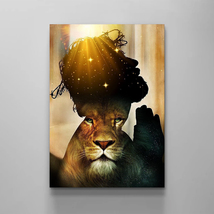 Jesus Christ Lion Jesus Gift for Jesus Christ Canvas Wall Art Jesus Poster - £18.34 GBP+