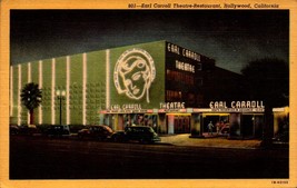 Vintage Postcard - Earl Carroll Theatre - Restaurant, Hollywood, Ca BK52 - £2.57 GBP