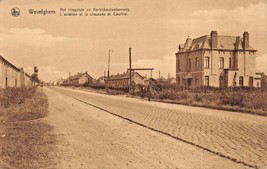 Wevelghem Belgium~L&#39;aviation Et La Chaussee De COURTRAL-PHOTO Postcard 1940s - £8.01 GBP