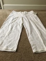 Jaclyn Smith Women&#39;s White Capri Pants Casual Size L - $32.98