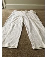 Jaclyn Smith Women&#39;s White Capri Pants Casual Size L - $32.98