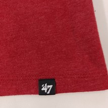 '47 Alabama Football Men Red & Black Cotton Blend Long Sleeve Graphic T-Shirt  L image 5