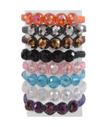 Set of 8 Multi Color Glass Beaded Friendship Bracelets on Cord NEW  #JB1013 - $11.25