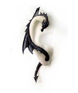 SteamPunk Victorian Alchemy Gothic Dragon&#39;s Lure Right Ear Black Earring... - £21.64 GBP