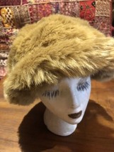 Vintage Tan Faux Fox Fur Hat - £42.69 GBP