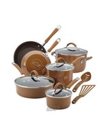 Rachael Ray Cucina Nonstick 12-Piece Enamel Cookware Set Brown - £185.98 GBP