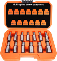 XEWEA 13Pcs Screw Extractor Set Hex Head Multi-Spline Easy Out Bolt Extractor Ki - £23.74 GBP