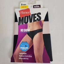 Womens Hanes Moves No Show Thong Panties (Size 9/2XL) BRAND NEW W TAGS B... - $11.87